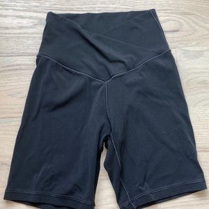 aerie crossover biker shorts